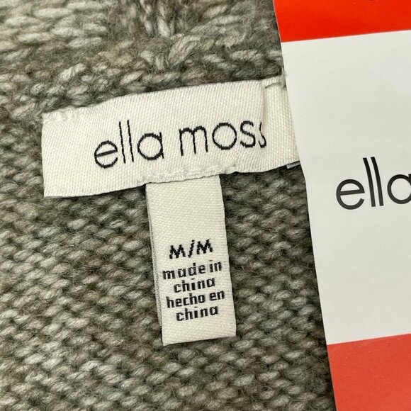 Ella Moss Womens Button-Up Cardigan Medium Relaxed Fit Soft Knit Patch NWT 6414 - Picture 3 of 7